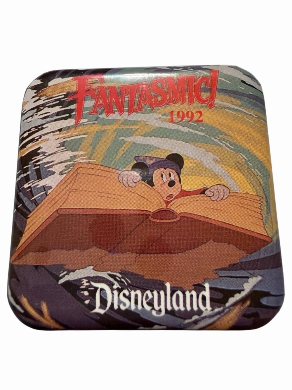Disneyland 1992 FANTASMIC  Mickey Mouse Fireworks Show Vintage Pinback Button